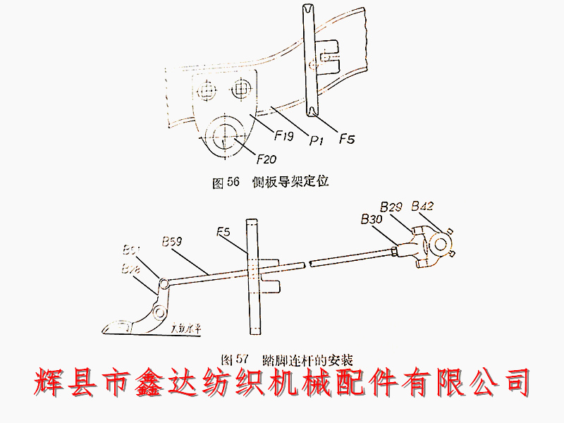 腳踏連桿的安裝及側(cè)板導(dǎo)軌位置